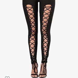 Brand new lace up leggings